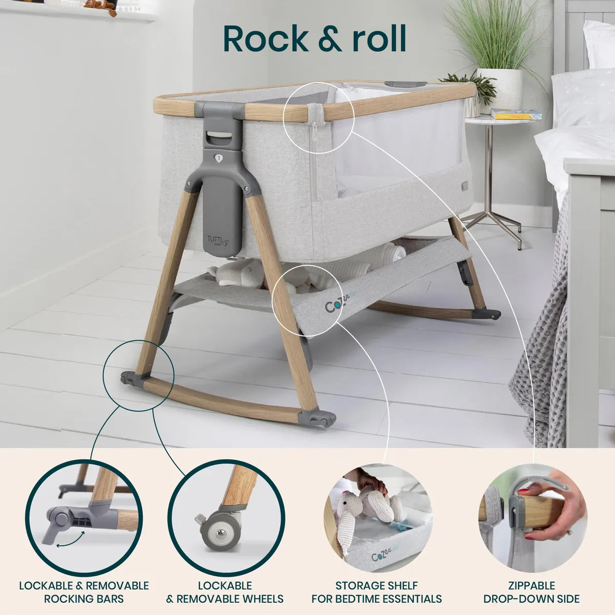Moisés Air Para Bebé Plegable Con Colchón 0-6 Meses Plateado