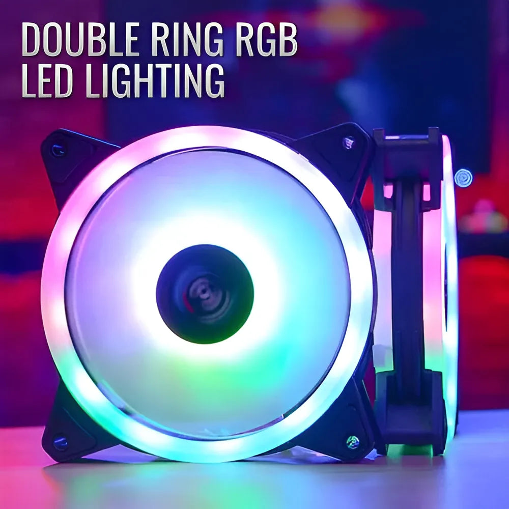 Ventilador Fan Cooler 120mm. Caja Pc Gamer / Luz Led Rainbow