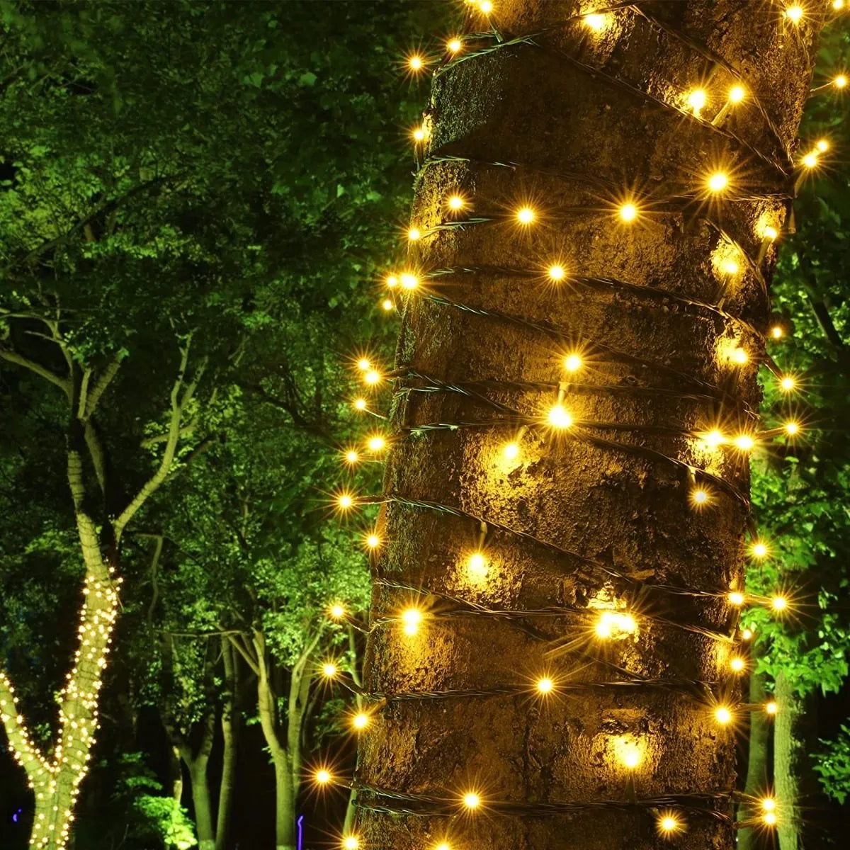 Instalación Navideña Decoración 300 Luces Cálidas Arbolito