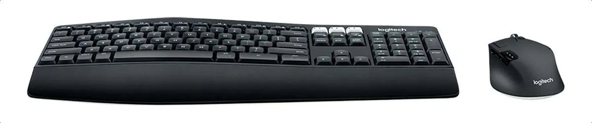 Kit de teclado y mouse inalámbrico Logitech MK850 Español Latinoamérica de color negro