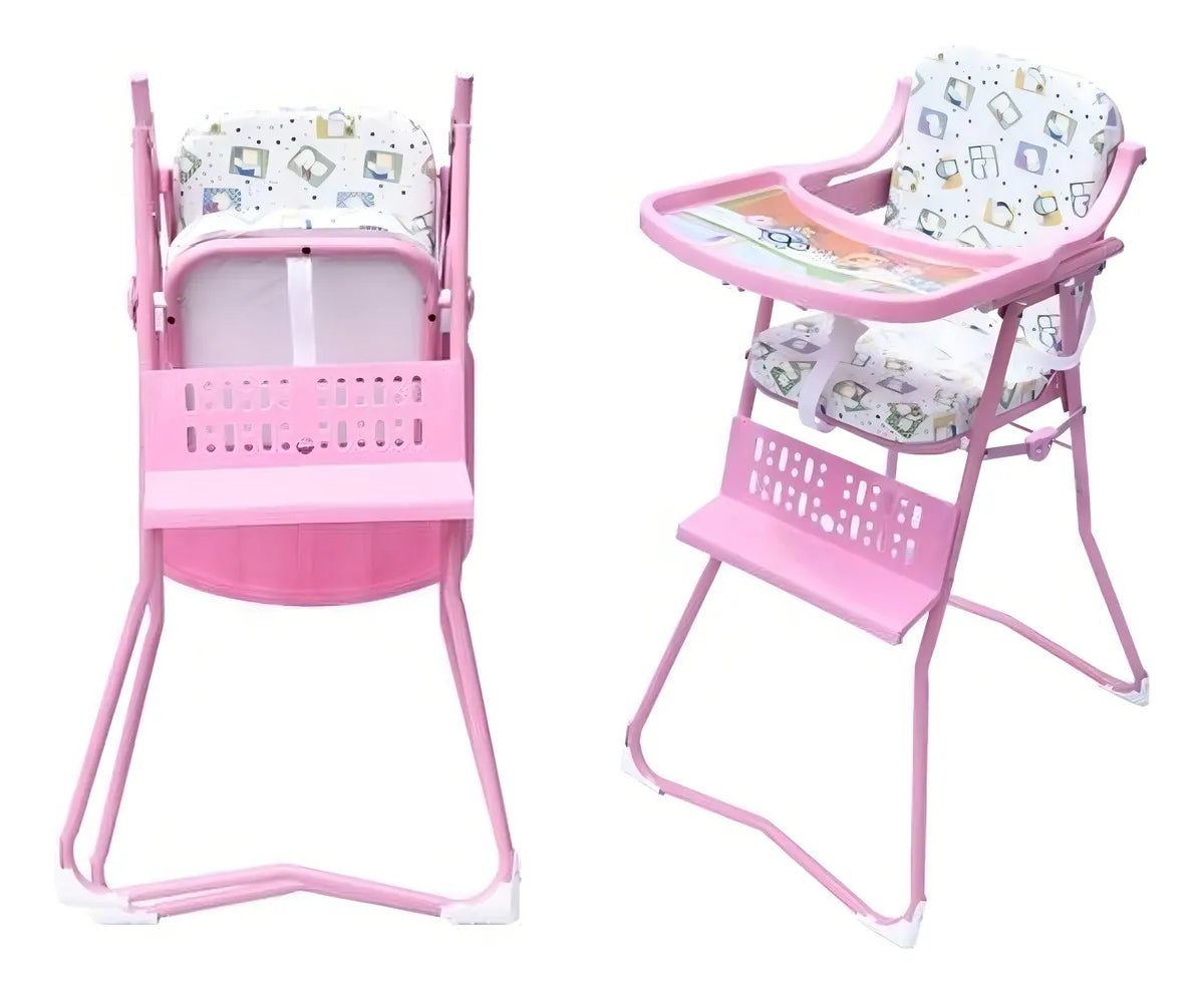 Silla Comedor Plegable Para Bebe Niña Y Niño Azul Color Rosado Color