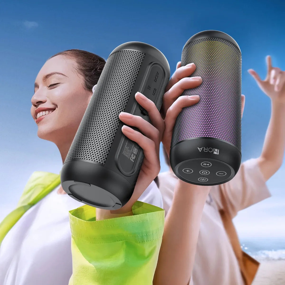 Parlante 1hora Boc242r - Sonido Potente Y Compacto Negro