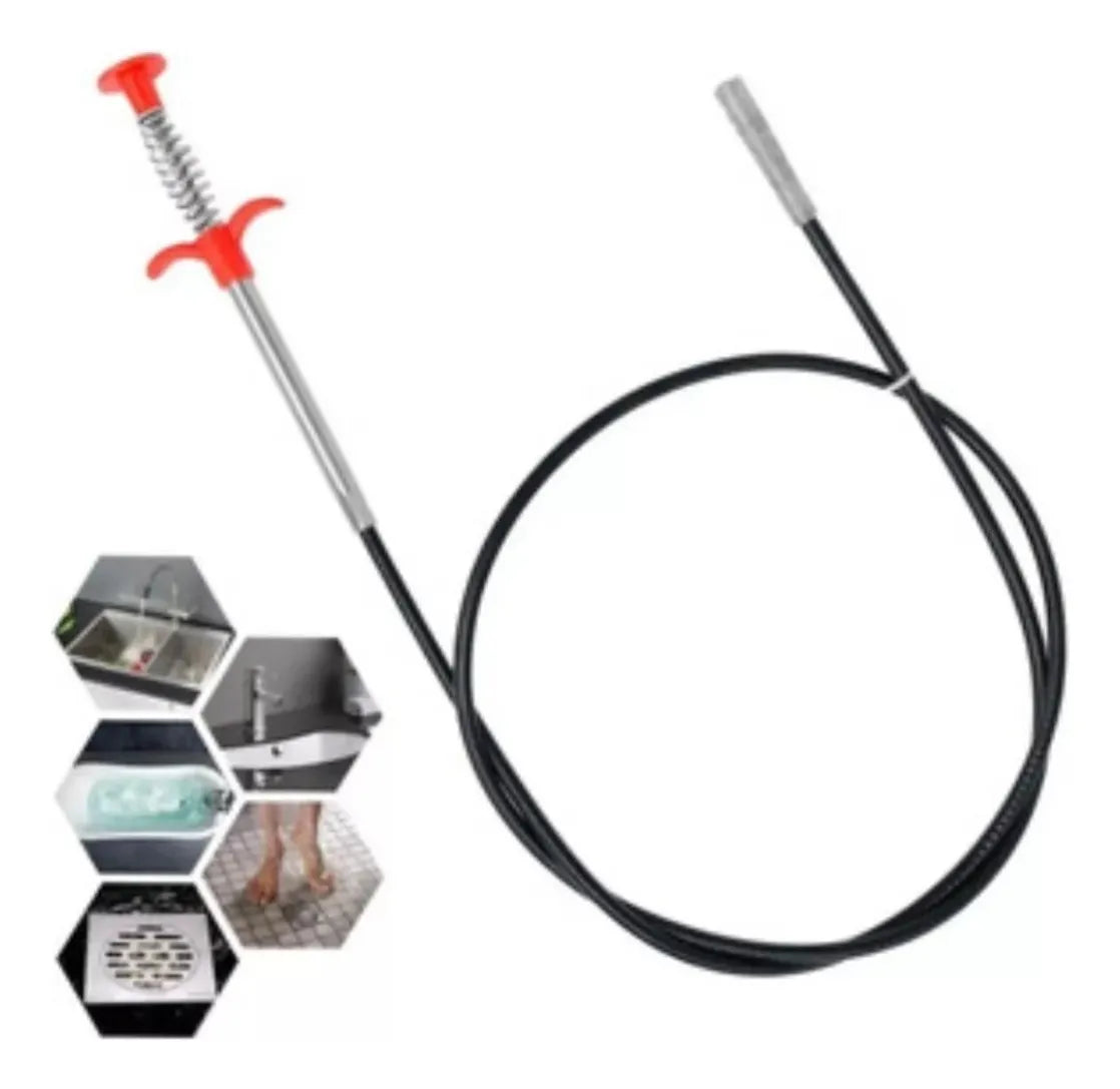 Sonda Destapa Caño Brazo Flexible Metálico 1.60mts Largo