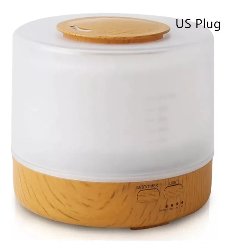 Difusor De Aromas 500ml Control Remoto Humidificador+esencia - Madera