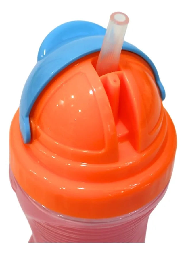 Vaso Entrenador 300ml Vasopitillo Antiderrame 10oz Bebesitos Color Naranja