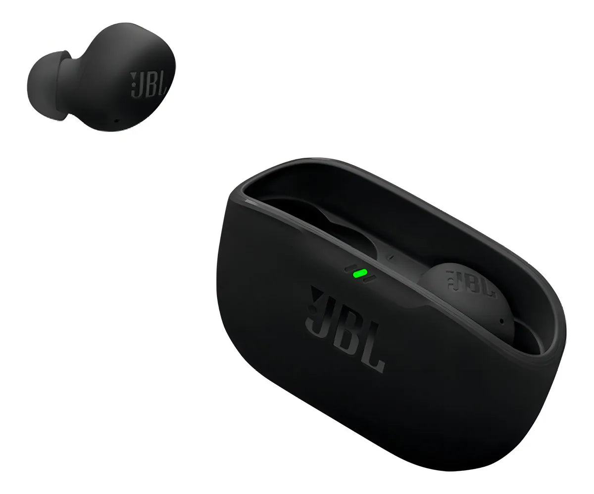 Auriculares Jbl Wave Buds 2 con cancell Ruido Colors, color negro