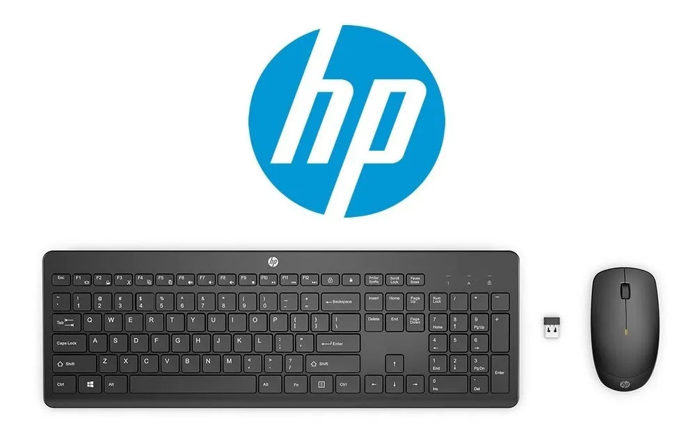 Teclado y ratón inalámbricos silenciosos marca HP combo modelo hp 230, teclado español y mouse color negro