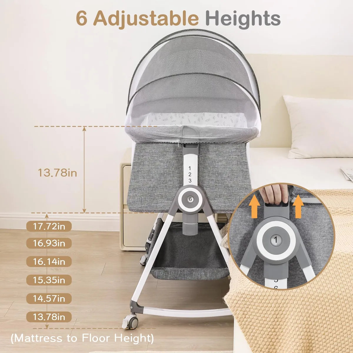 Ohfly Moises De Bebe 4 En 1 Para Recien Nacidos Mecedora D
