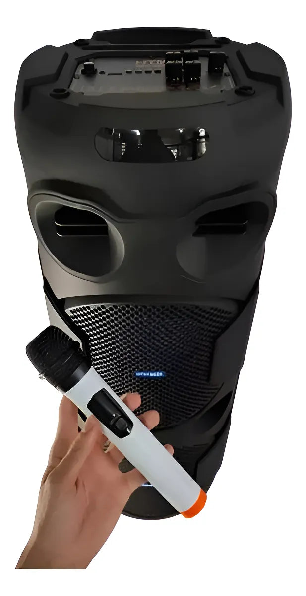 Parlante Radio Fm Recargable Torre Sonido Cabina Portátil Diseño