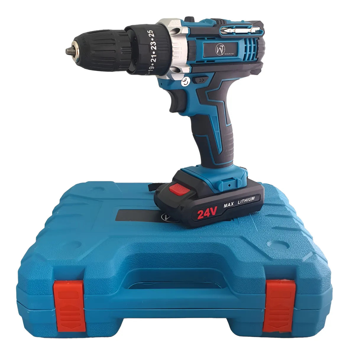 Taladro Percutor Inalambrico Wt Mandril 3/8 Color Azul Frecuencia 60