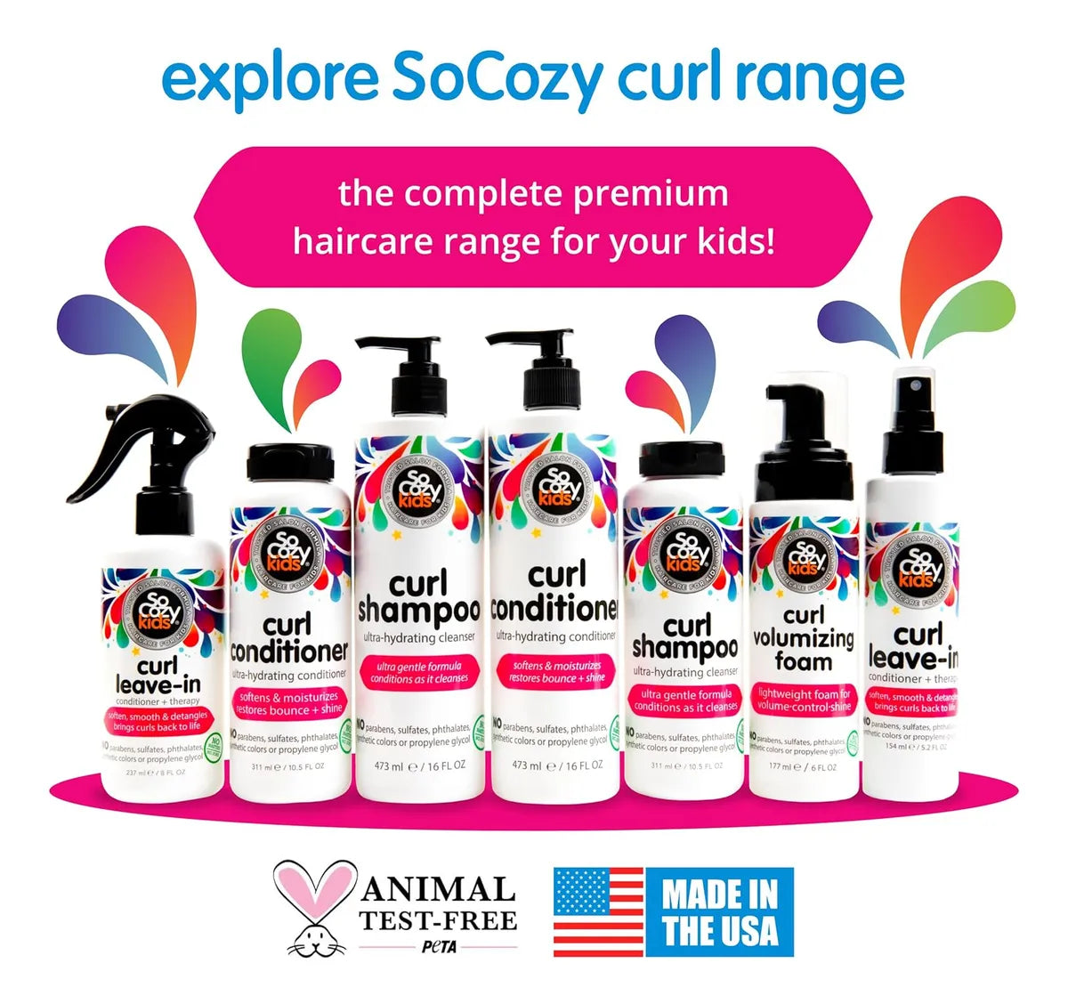 Champú Hidratante Socozy Curl Para Niños | Sin Parabenos