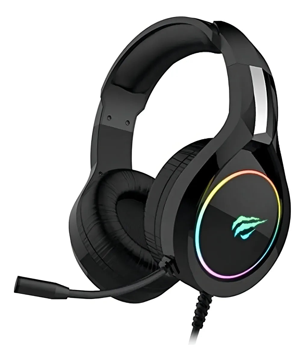 Auriculares gamer Havit Gamer H2232D H2232D negro con luz LED