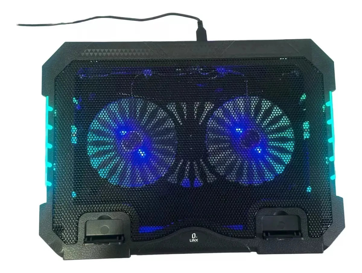 Base Refrigerante Computador Portátil 2 Ventiladores Enfría Diseño 1