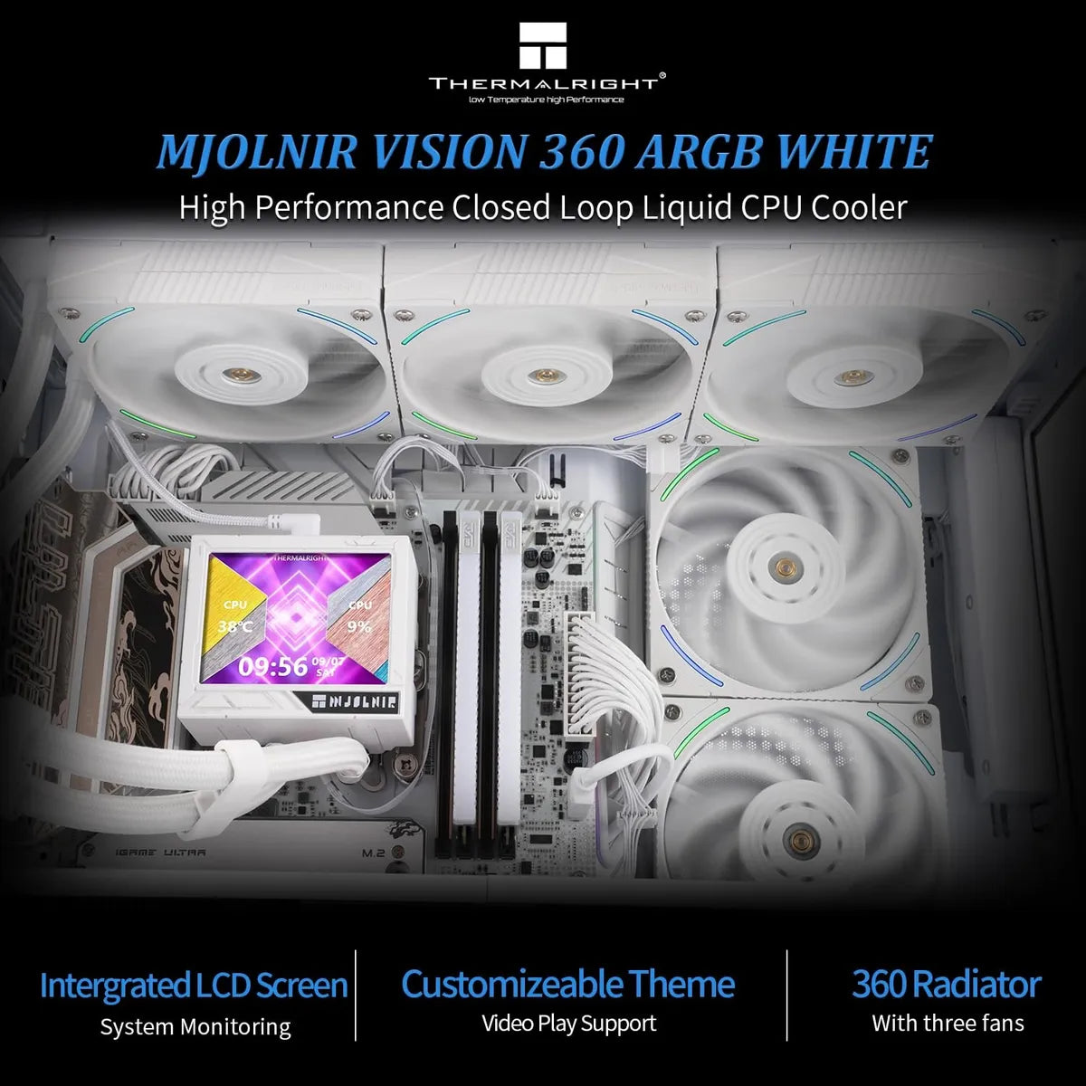 Refrigeración Líquida Thermalright Mjolnir Visión 360 Led Blanco