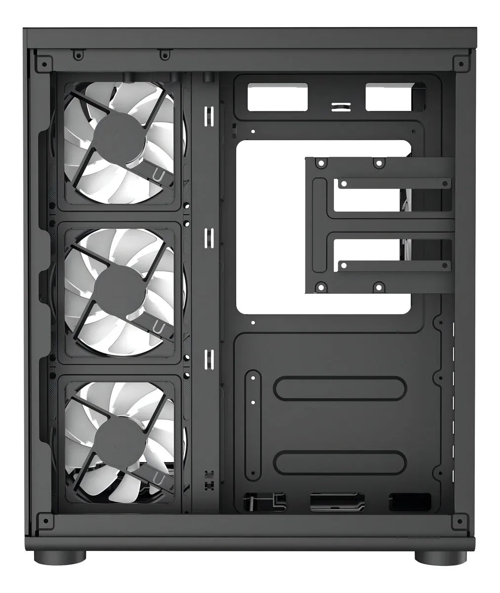Chasis Gamer Iceberg Crystal Cube S Black 6 Fans Argb