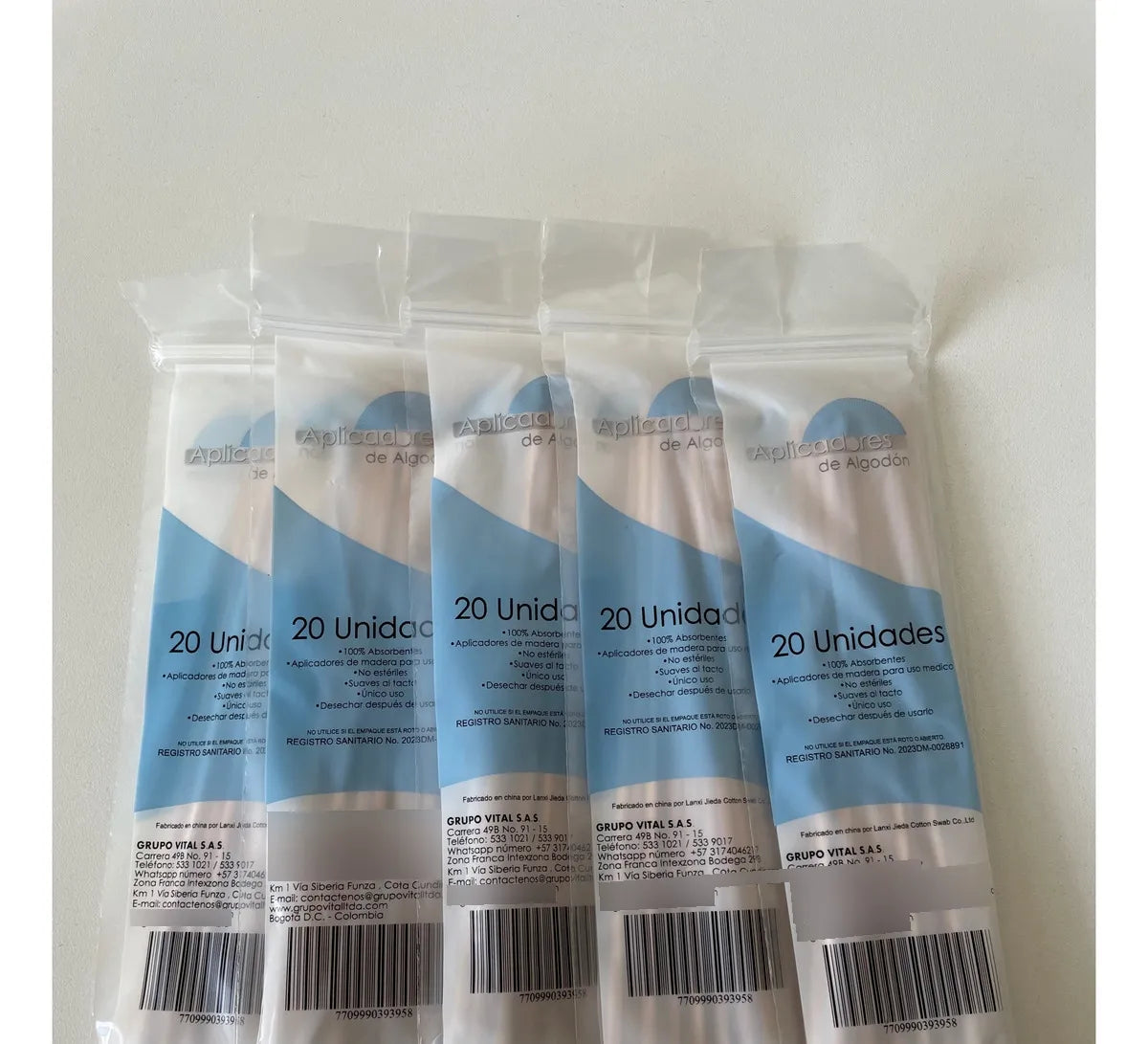 Aplicadores De Madera Con Algodon