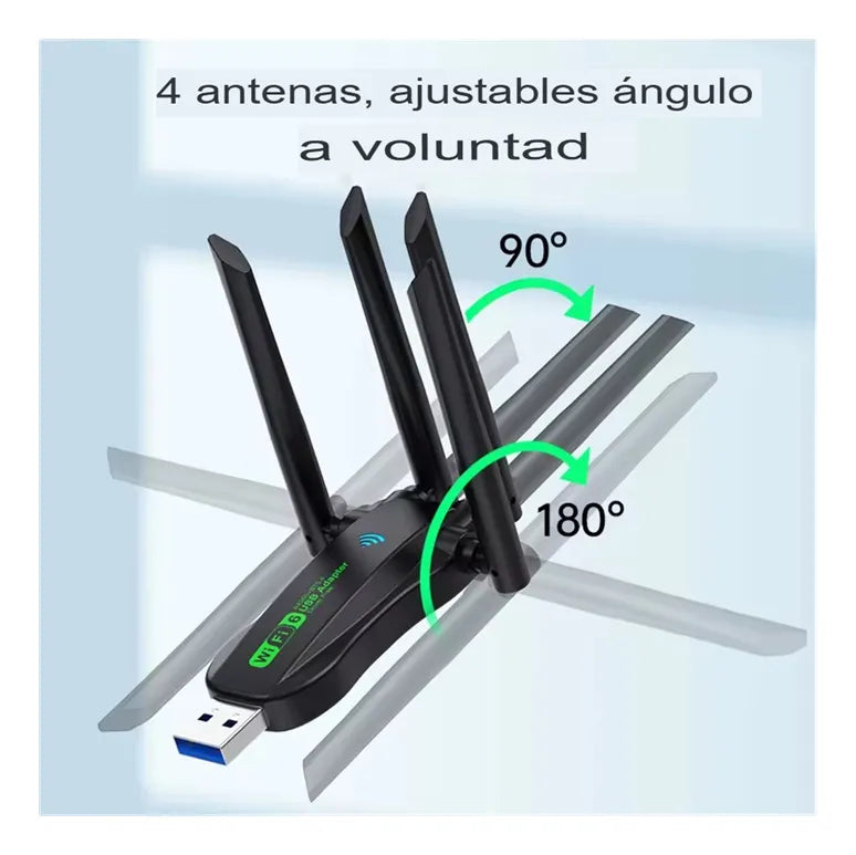 Adaptador Usb Wifi 6 Ax900 Bluethoo 5.4 Doble Banda 2,4ghz