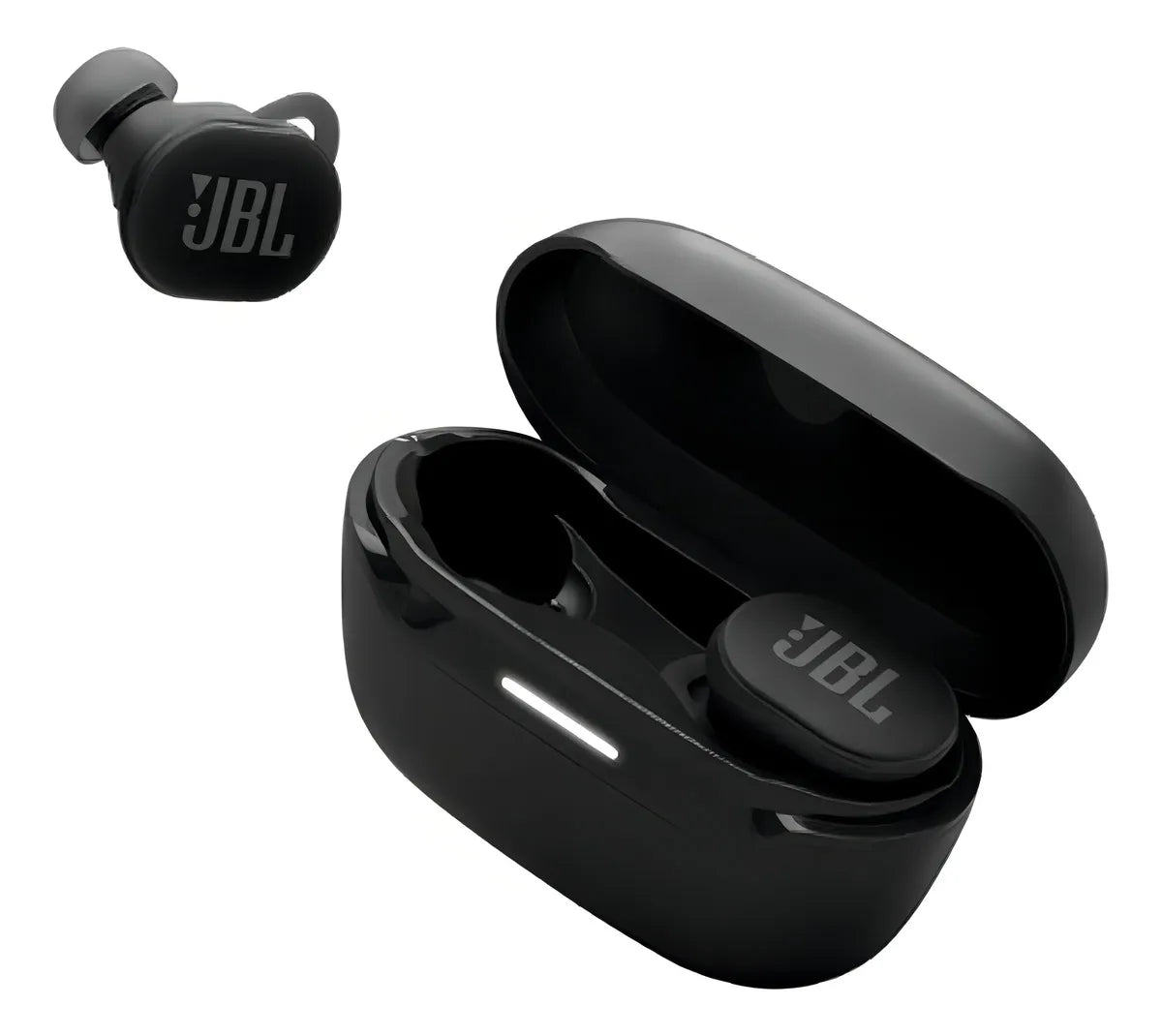 Auriculares deportivos Bluetooth Jbl Endurance Race 2, color negro