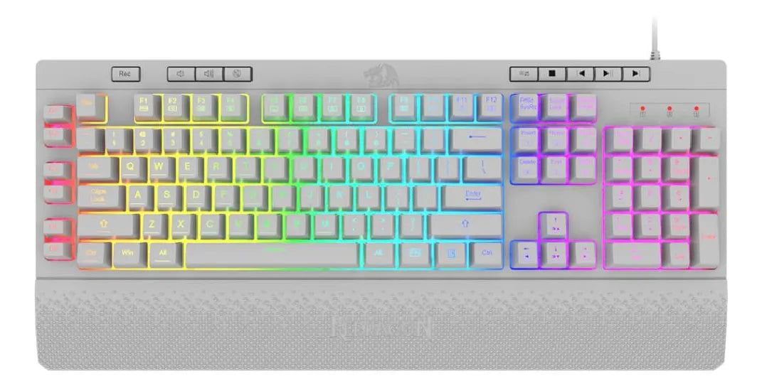 Teclado Redragon Shiva White K512w-rgb-1-sp Español