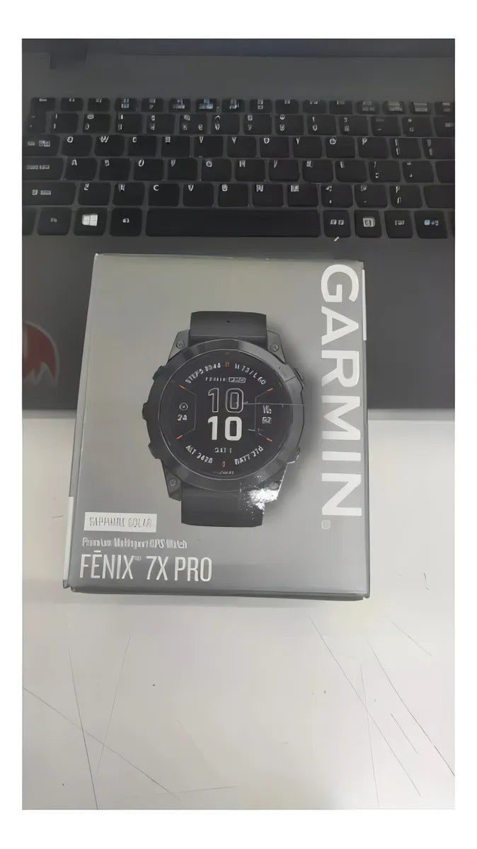 Reloj: Garmin Fenix 7x Pro Saphire Solar Titanium de 51 mm, color de la carcasa: negro, color del bisel: carbono