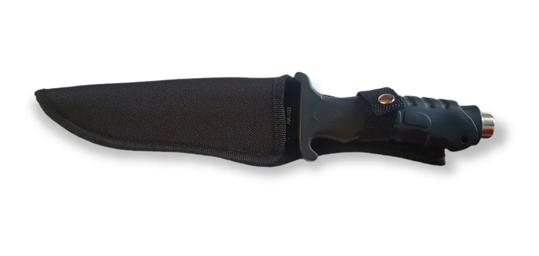 Daga Cuchillo De Supervivencia Militar Hoja De 18 Cm Camping Negro