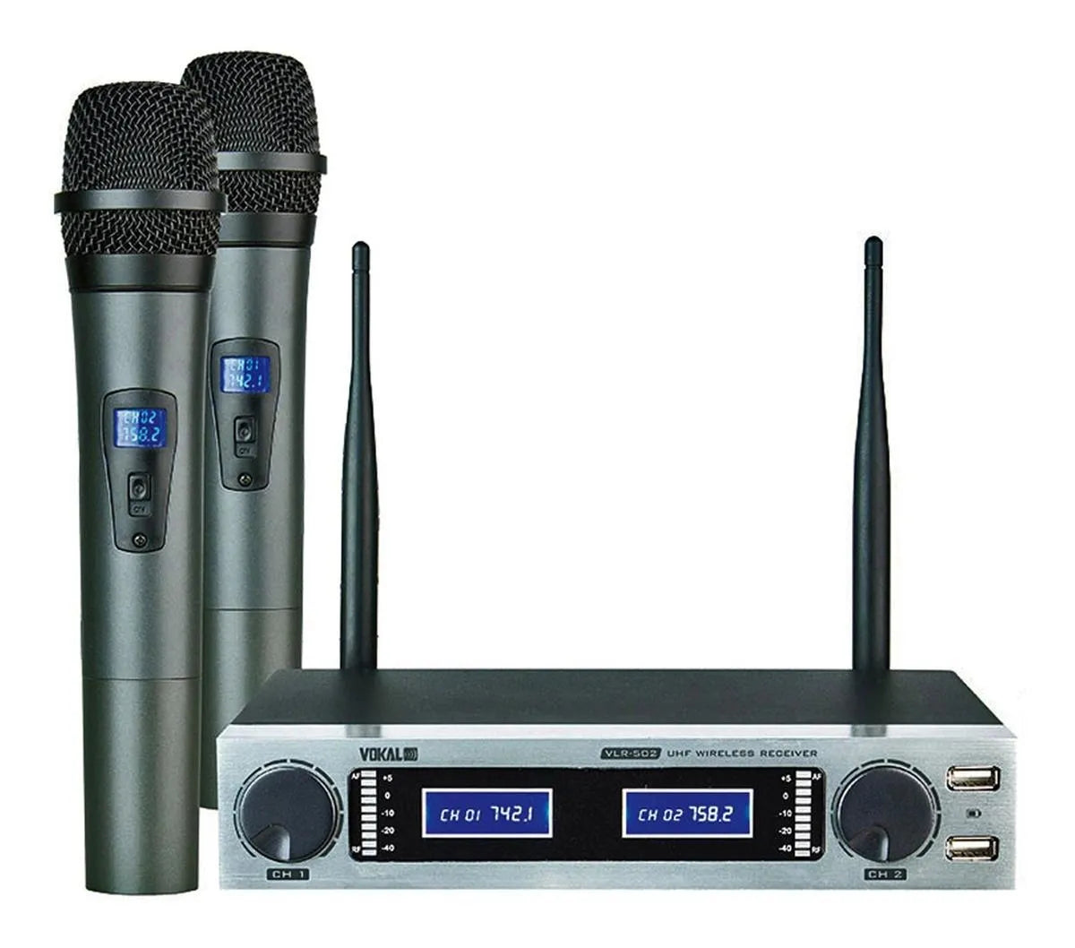 Micrófonos Vokal VLR VLR-502 Dinámico Unidireccional color black/chromeS
