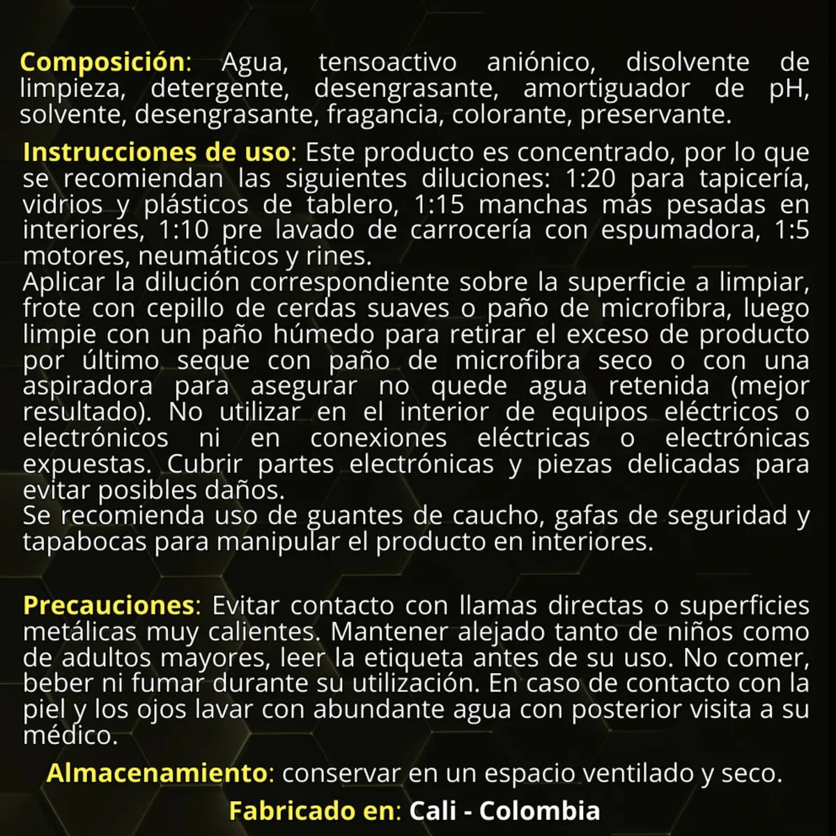 1 L De Apc X20 Para Carros + 5 Brochas + 2 Paños 30 Cm