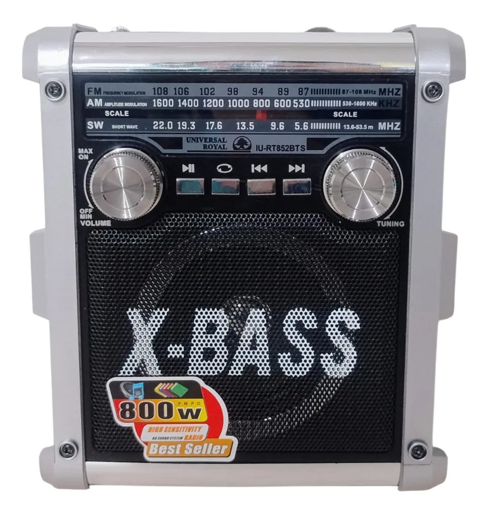 Radio Parlante Solar Retro Bluetooth Linterna Luz Emergencia