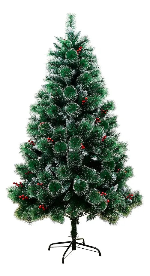Árbol De Navidad Artificial Nevado Y Decorado Calidad 1.80 M Color Verde
