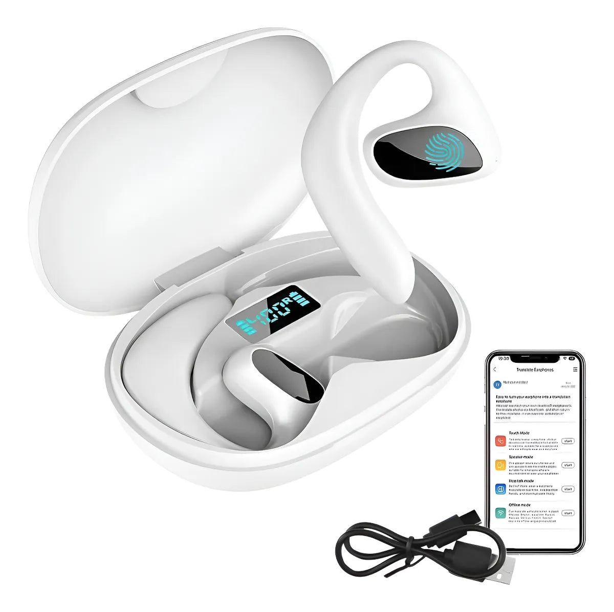 Audifonos De Traduccion Instantaneos De Idioma Inalámbricos Blanco