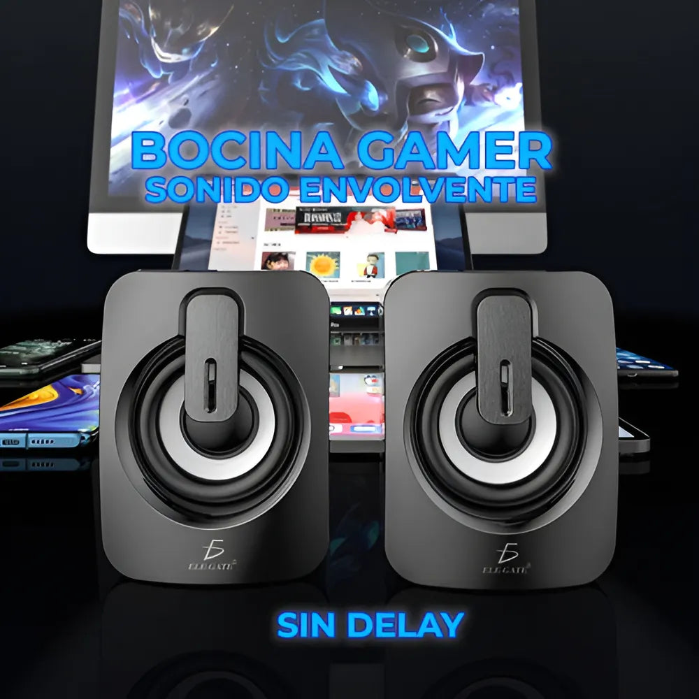 Bocina Para Computadora O Laptop Con Luz Led Rgb