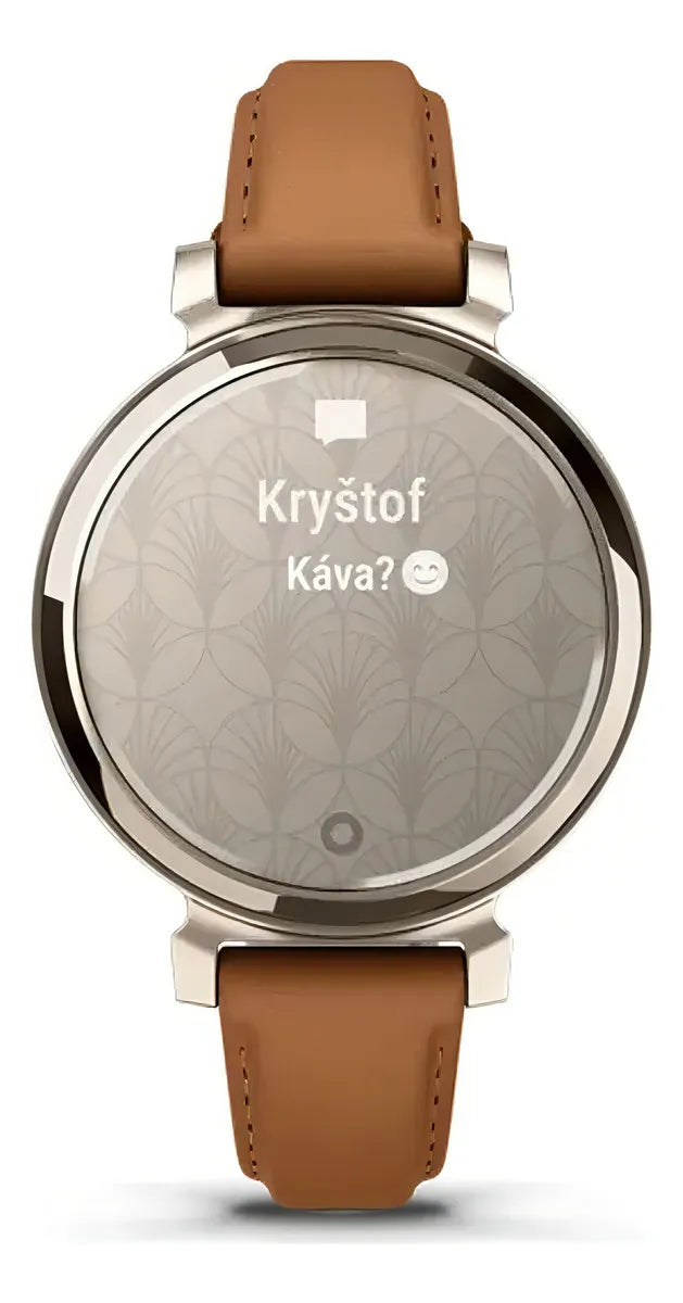Reloj Garmin Lily 2 Classic Cream Gold Correa Cuero Color De La Correa Cuero Canela Diseño De La Correa Piel