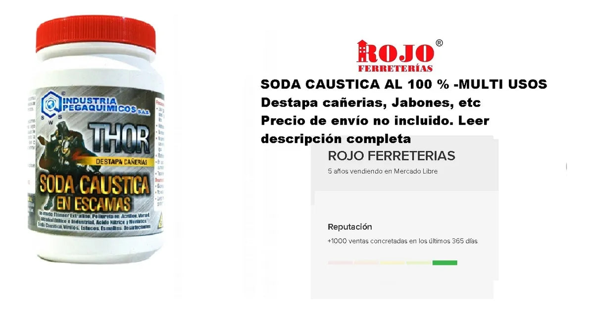 Soda Caustica Destapa Cañerias