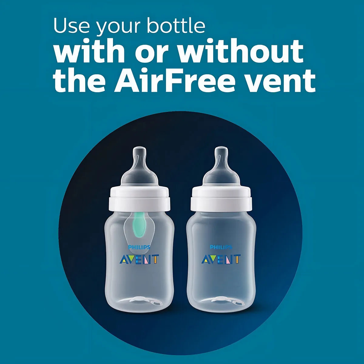 Combo 4 Unidades Biberon Avent Con Valvula Anticolico 9 Oz Transparente Clasico Válvula Airfree