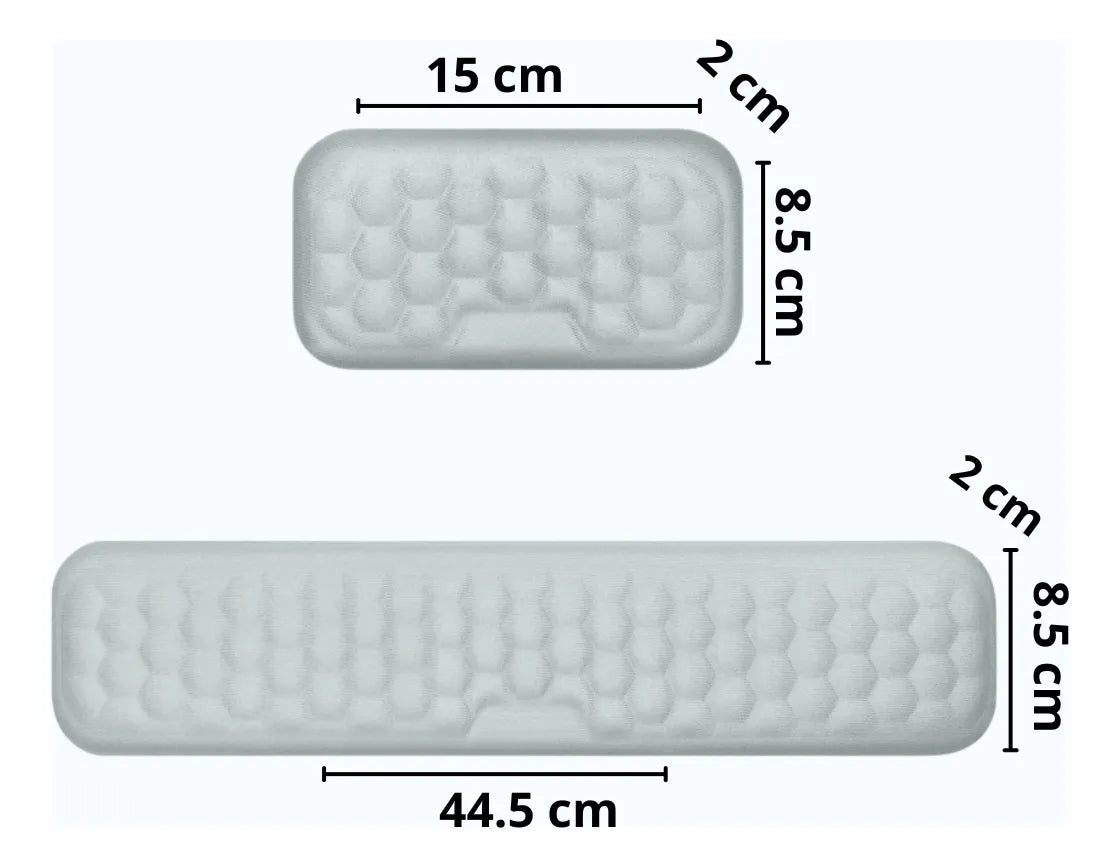 Apoya Muñecas Reposa Brazo Teclado Y Mouse Memory Foam Pad Gris No Aplica