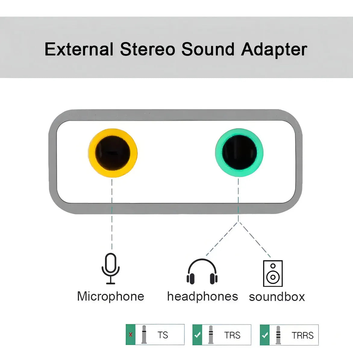 Cable Adaptador Tarjeta Sonido Tipo C A Microfono Y Audifono Color Silver