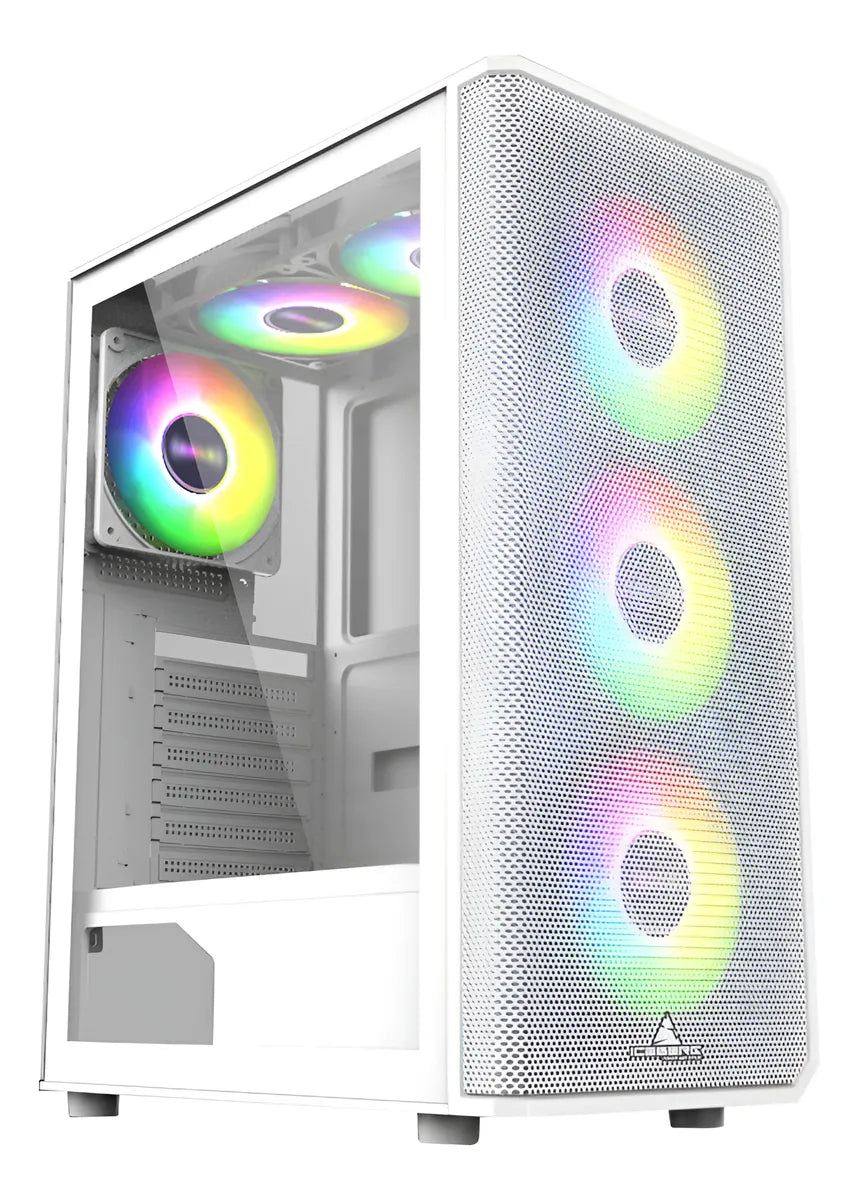 Chasis Gabinete Caja Gamer Iceberg Flow E Blanca X4 Fan Blanco