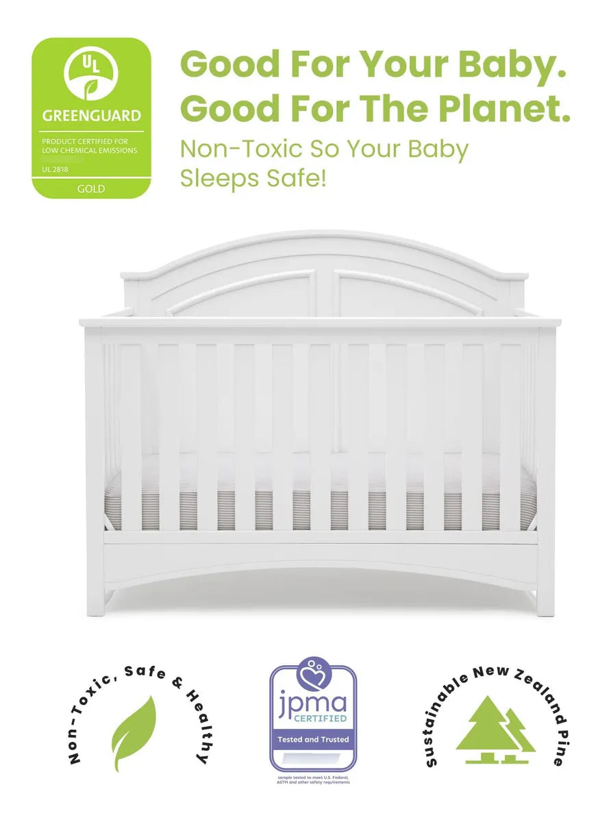 Cuna Convertible 6 En 1 Blanca Certificado Greenguard Gold