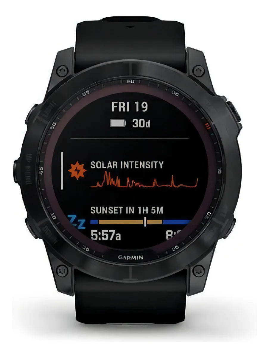 Reloj Gps Garmin Fenix 7x Zafiro Solar Titanio Dlc (51mm) Color - Tamaño Negro - 51mm Color Del Bisel Negro Color De La Caja Negro