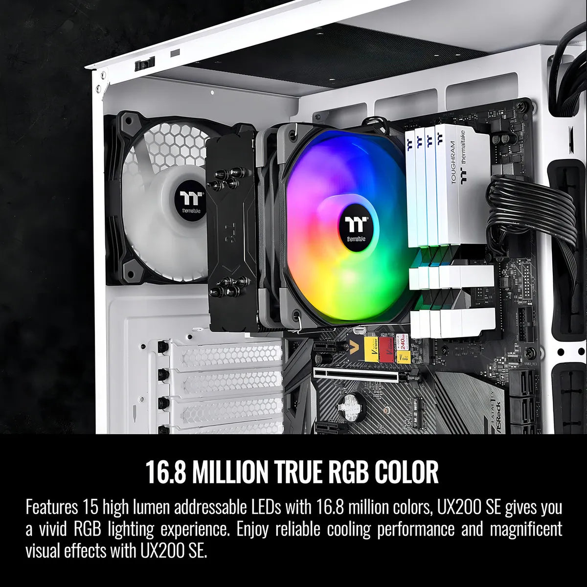 Disipador Cpu Thermaltake UX200 SE ARGB Intel LGA1700 AMD AM5 Color Negro