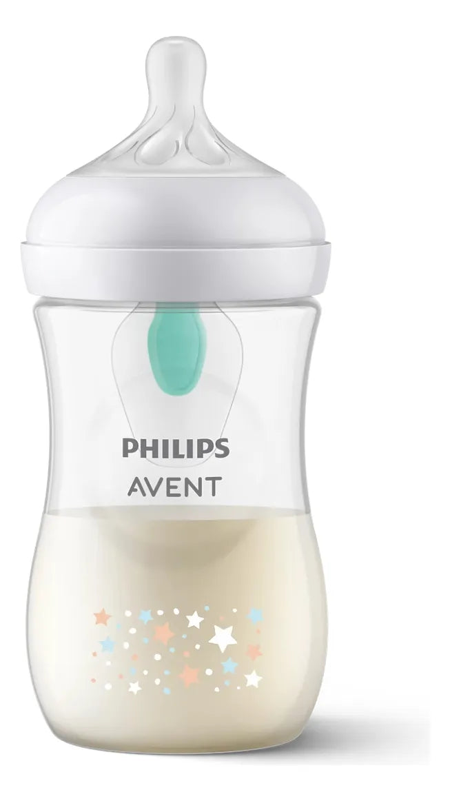 Tetero Con Diseño Natural Biberon 9 Onzas Airfree Avent Blanco Osos