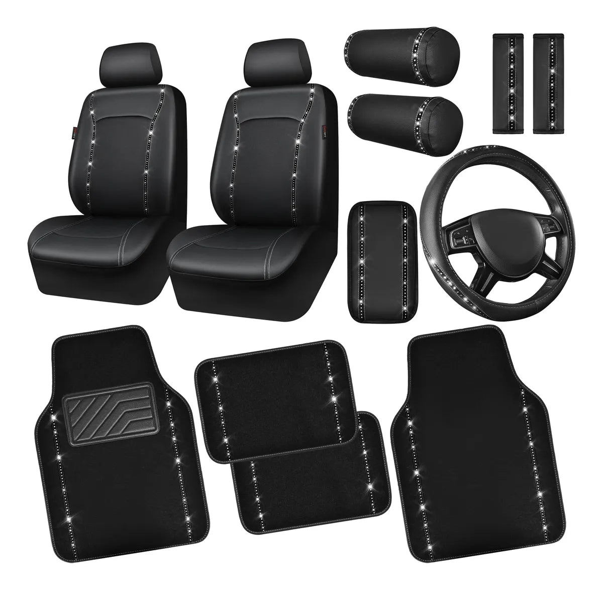 Car Pass Juego De 14 Piezas De Accesorios De Automovil Brill