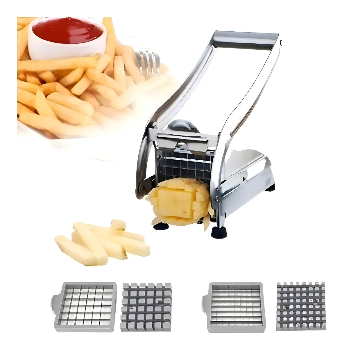 Cortador Picador Triturador De Papas Y Verduras Metálico
