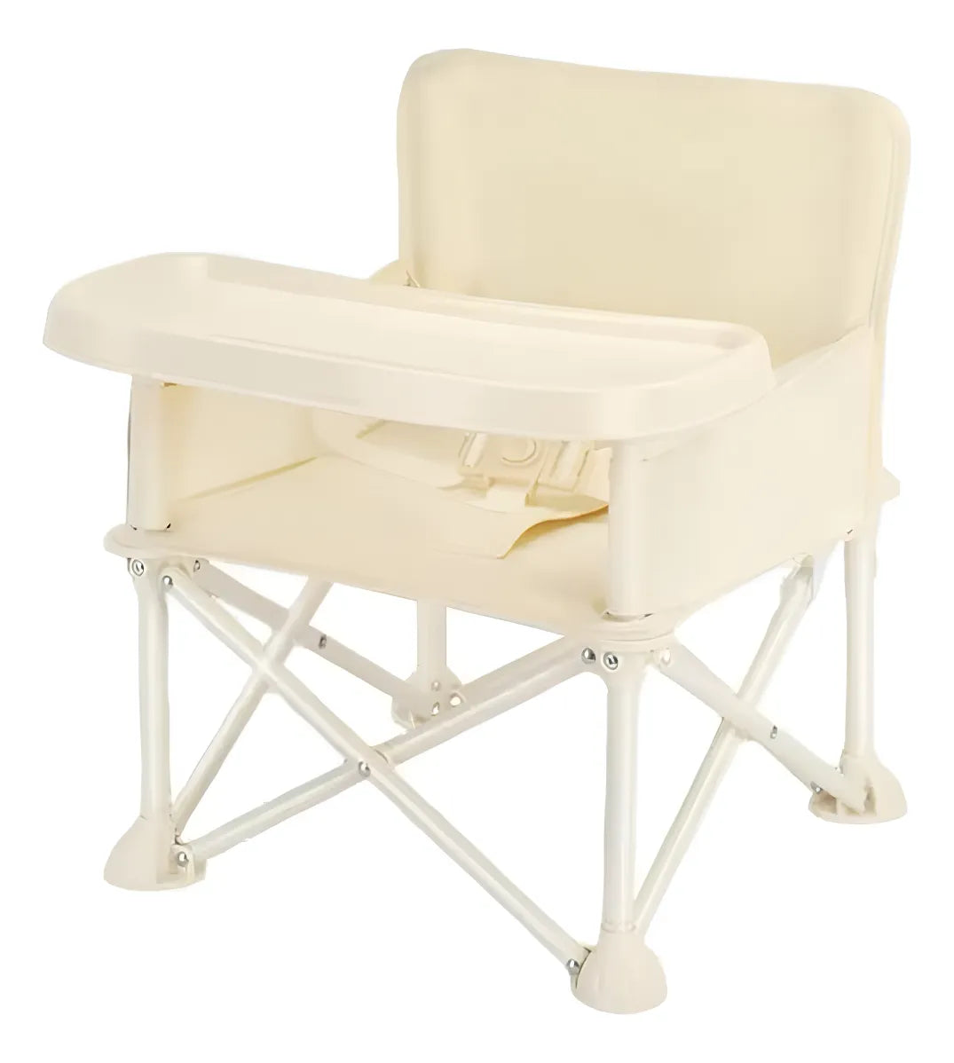 Silla Plegable Para Bebe Portatil Con Bandeja - Comedor Silla Bebe Beige