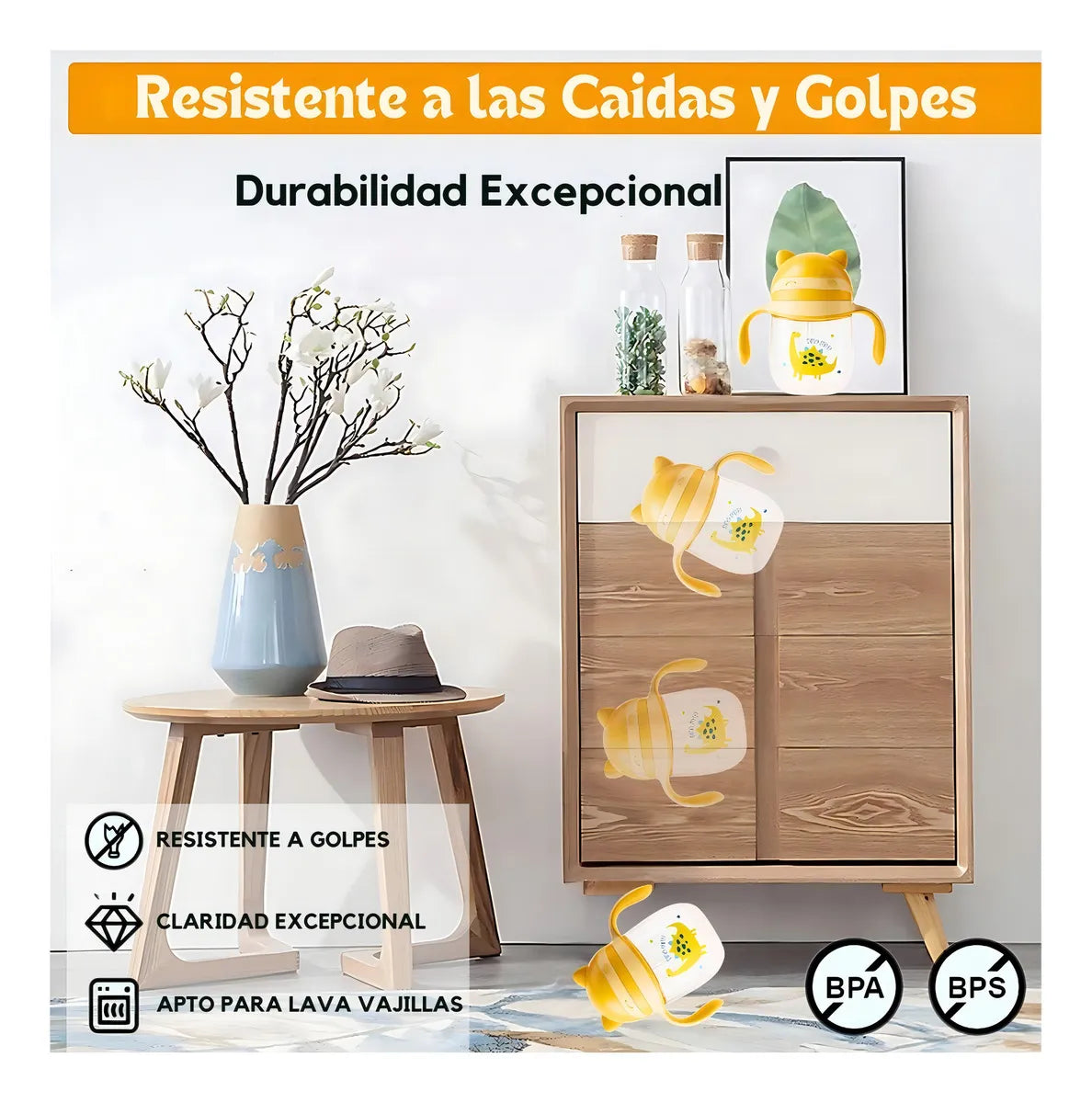 Vaso Entrenador Para Bebe Pitillo 360° Tritan Con Colgadera Color Verde Musgo
