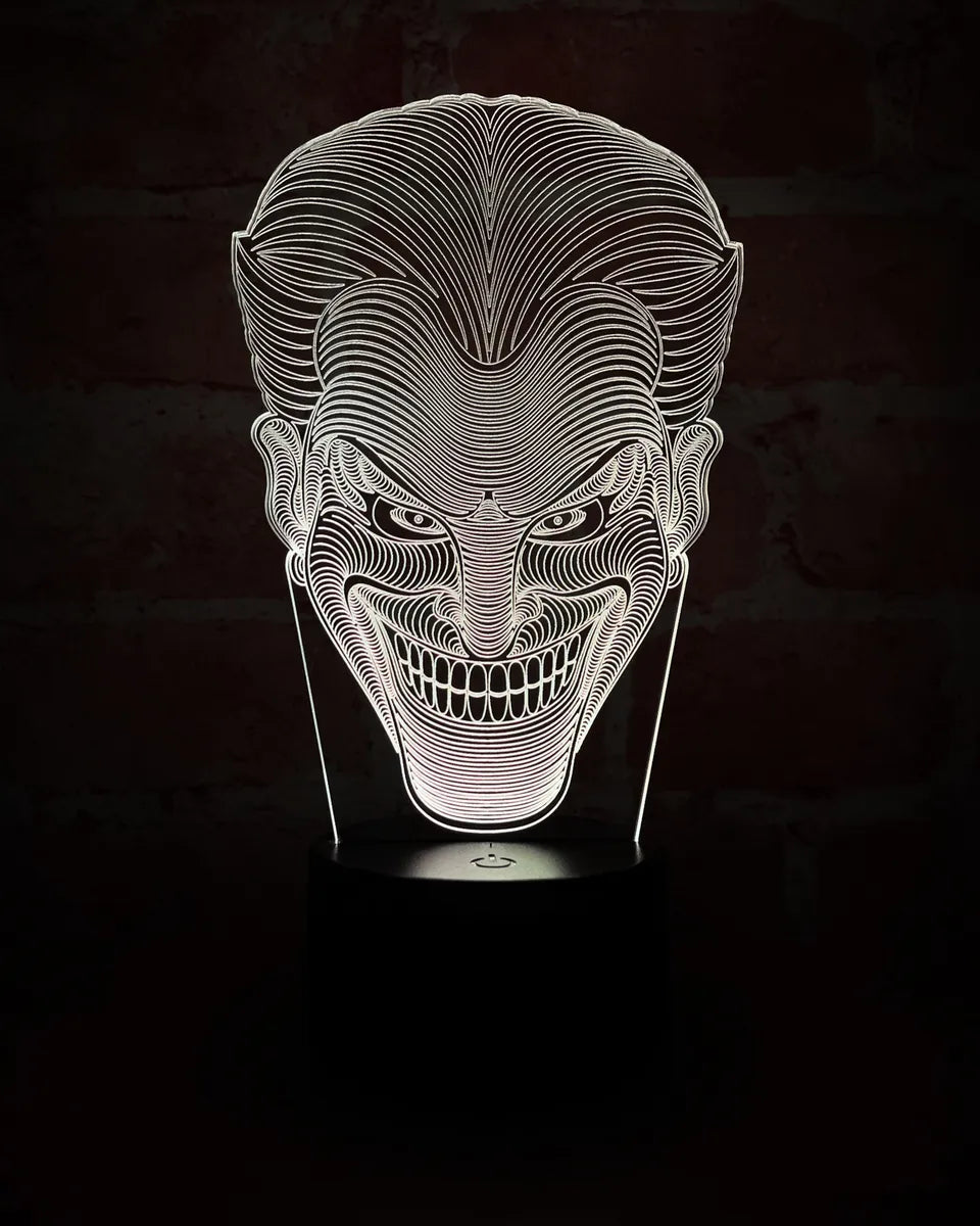 Lámpara De Noche Led Joker Guasón Batman Dc Regalo Holograma - Negro