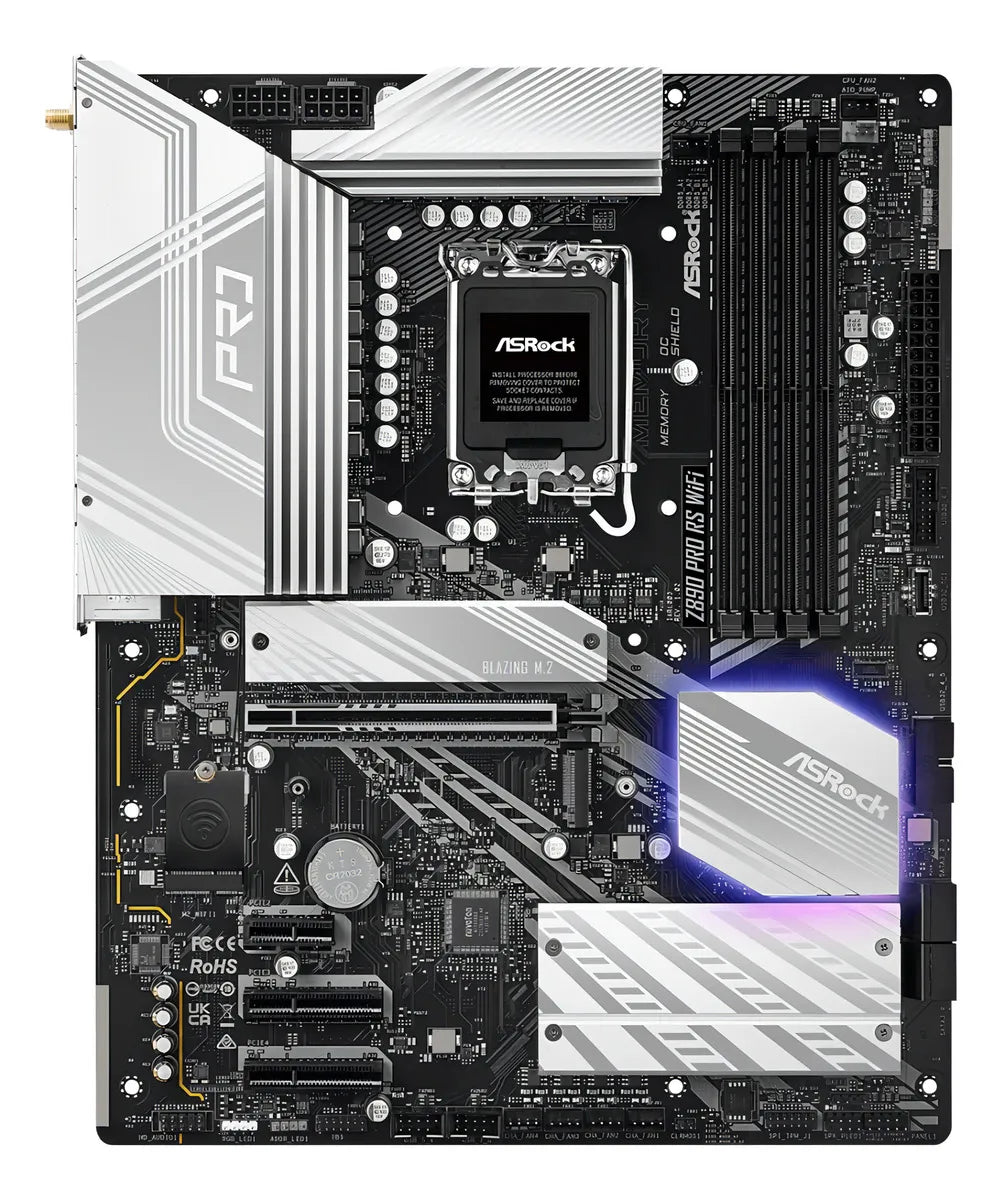 Motherboard Lga1851 14 Gen Asrock Z890 Pro Rs Wifi Intel Core Ultra