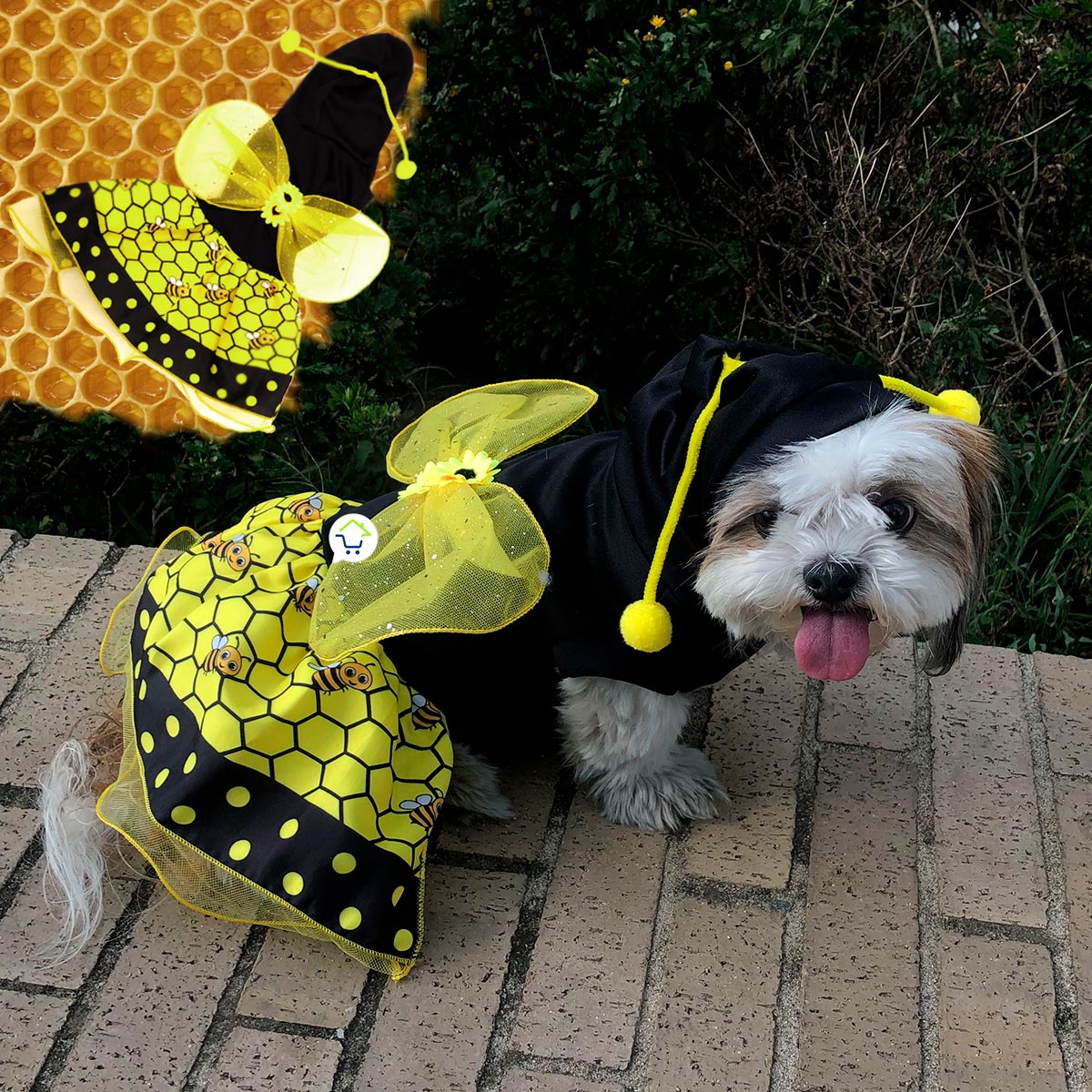 Disfraz Abeja Para Perro Gato Mascotas Halloween GD01ABEJ