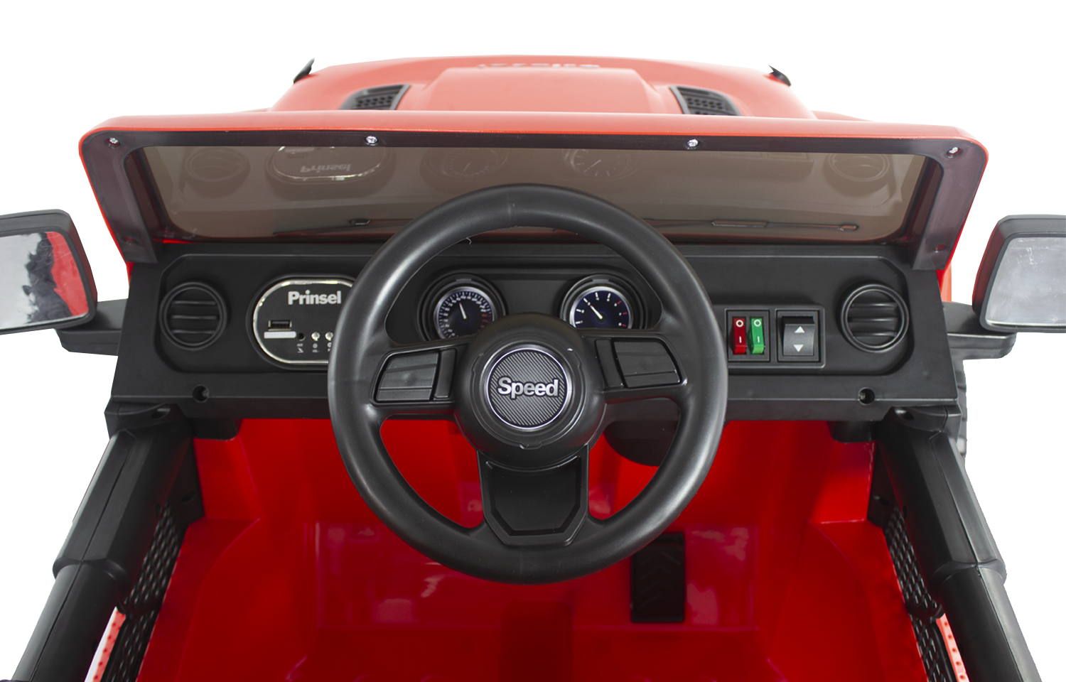 CARRO ELÉCTRICO WRANGLER SPEED RED 12V PRINSEL