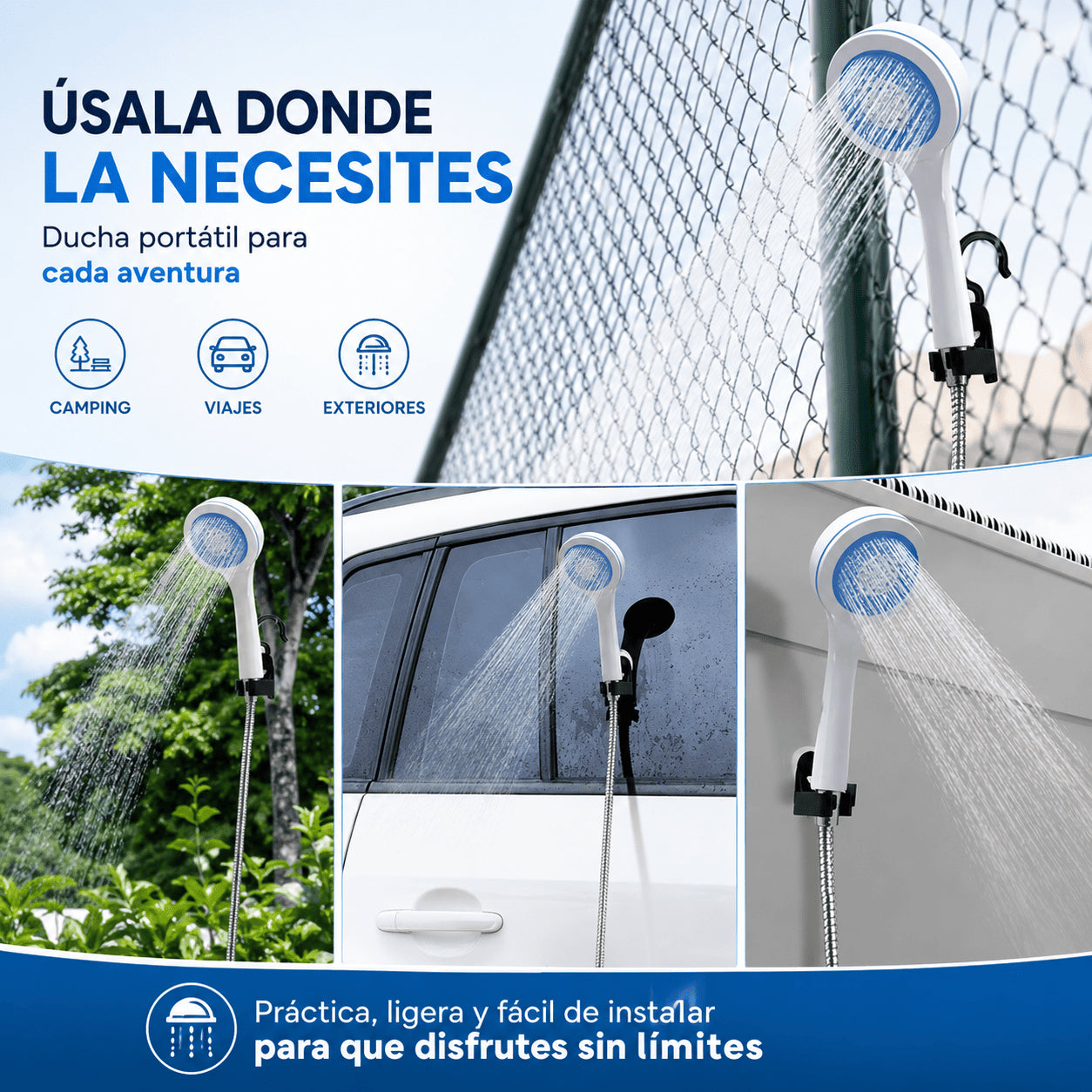 Ducha portátil para camping HYDROGO
